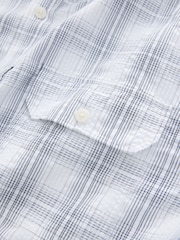 Ecru Textured Long Sleeve Check Shirt - Image 8 of 8