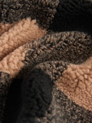 Black/Tan Buffalo Borg Fleece Check Shacket (3-16yrs) - Image 4 of 5