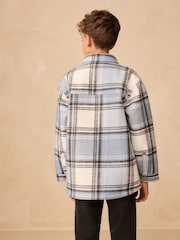 Blue Check Lined Shacket (3-16yrs) - Image 3 of 4