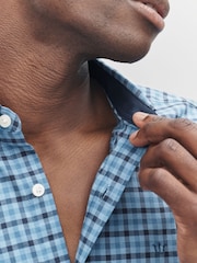 Indigo Blue Long Sleeve Check Oxford Shirt - Image 4 of 8
