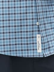 Indigo Blue Long Sleeve Check Oxford Shirt - Image 5 of 8