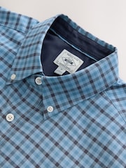 Indigo Blue Long Sleeve Check Oxford Shirt - Image 7 of 8