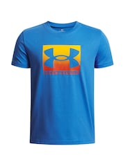 Under Armour Blue Boxed Sports Short Sleeve T-Shirt - Image 1 of 2