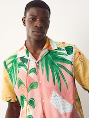 Розовый - Alec Cummings Printed Short Sleeve Shirt - Изображение 4 из 7