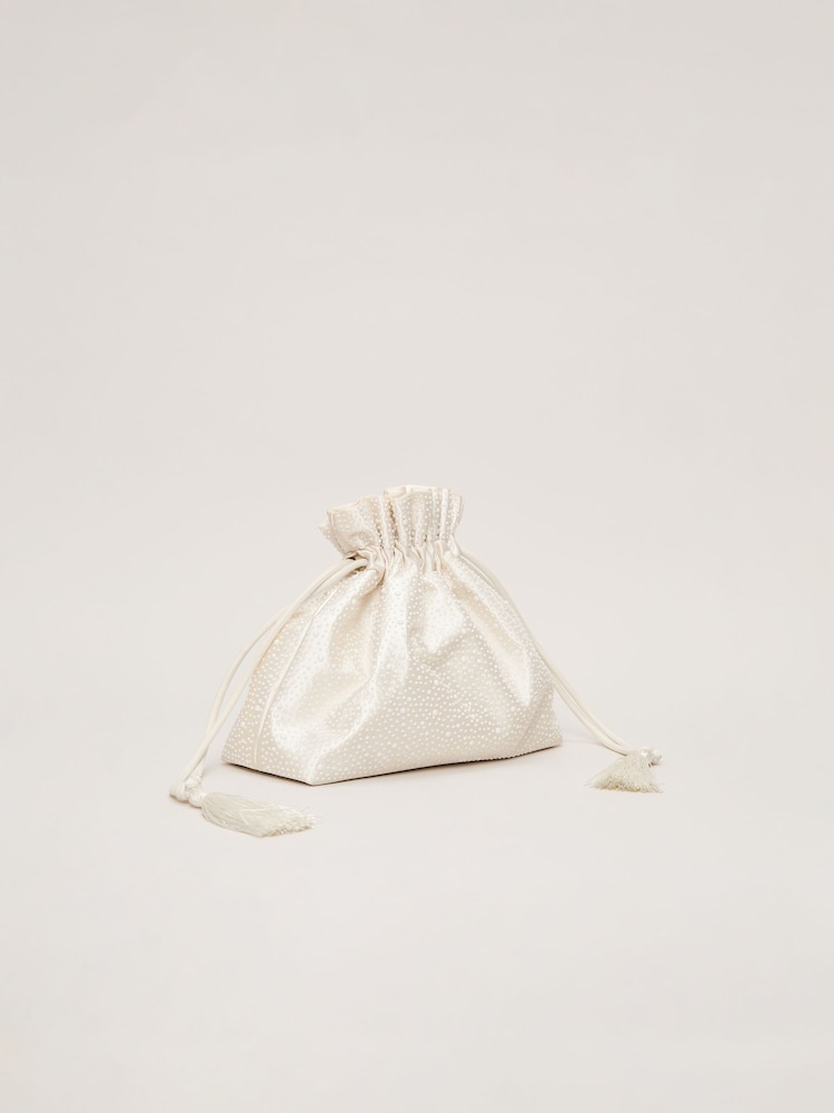 Phase Eight White Pearl Drawstring Clutch - Image 2 of 7