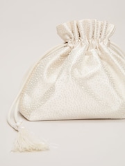 Phase Eight White Pearl Drawstring Clutch - Image 3 of 7