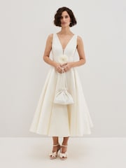 Phase Eight White Pearl Drawstring Clutch - Image 6 of 7