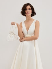 Phase Eight White Pearl Drawstring Clutch - Image 7 of 7