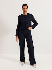 Phase Eight Blue Petite Ripley Boucle Jacket - Image 4 of 6