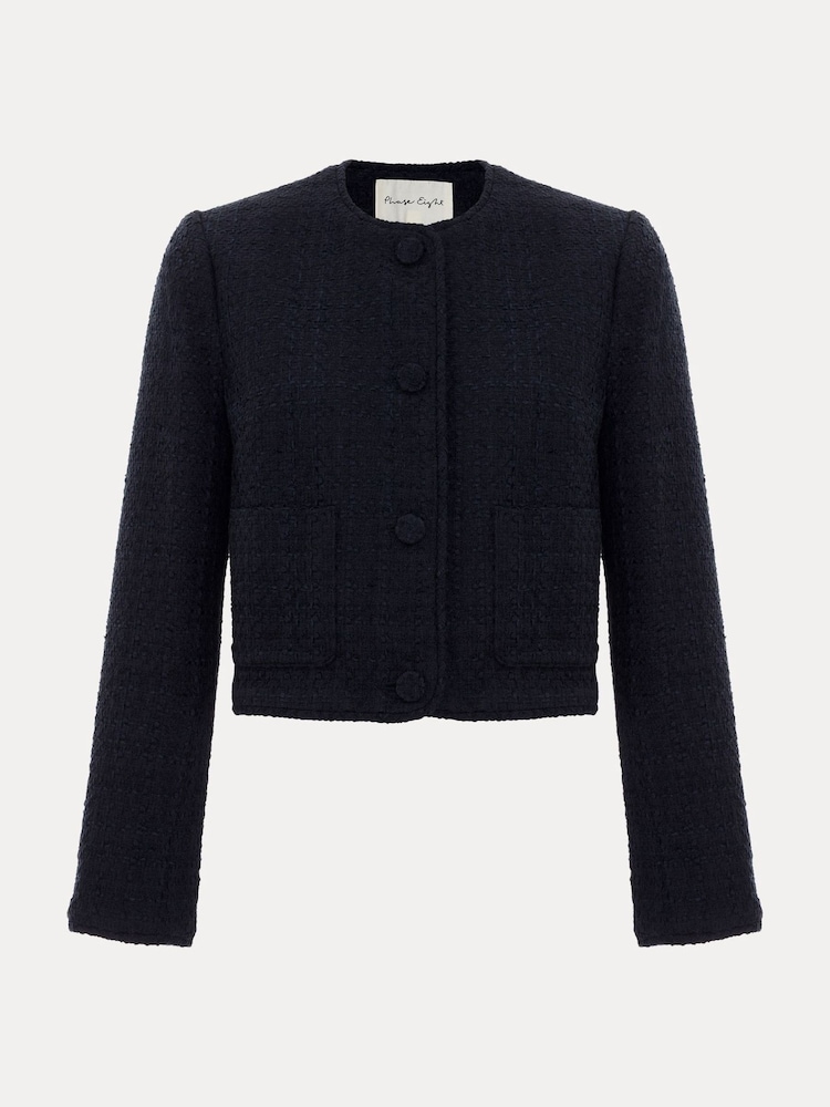 Phase Eight Blue Petite Ripley Boucle Jacket - Image 6 of 6 Phase Eight Blue Petite Ripley Boucle Jacket - Image 6 of 6