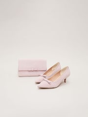 Phase Eight Pink Bow Kitten Heel Court Shoes - Imagen 5 de 9