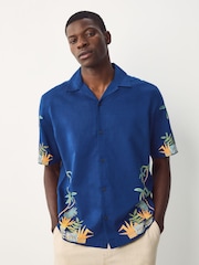Темно-синий - Alec Cummings Printed Short Sleeve Shirt - Изображение 1 из 7