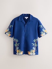 Темно-синий - Alec Cummings Printed Short Sleeve Shirt - Изображение 5 из 7