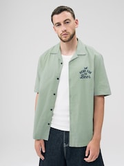 Grey Brewdog Printed Short Sleeve Shirt with Cuban Collar - Image 3 of 8