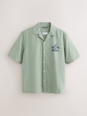 Grey Brewdog Printed Short Sleeve Shirt with Cuban Collar - Image 5 of 8