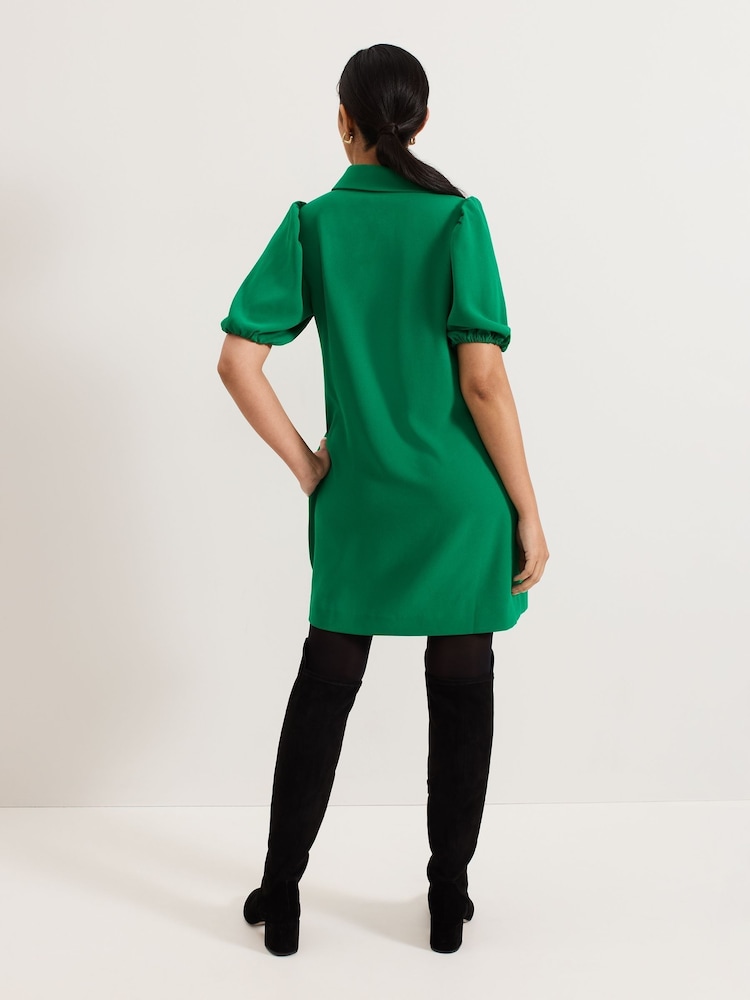 Phase Eight Green Petite Candice Scallop Dress - Image 2 of 6