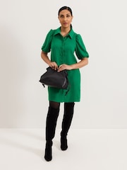 Phase Eight Green Petite Candice Scallop Dress - Image 3 of 6
