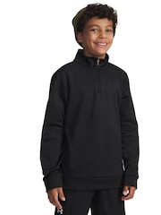 Under Armour Black Fleece Quarter Zip Sweatshirt - Image 1 of 5