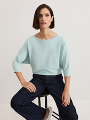Phase Eight Blue Cristine Knit Jumper - Image 4 of 7