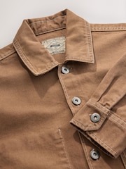 Kamelbraun - Canvas Shacket Overshirt - Bild 2 von 3