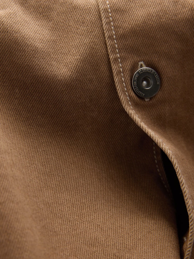 Kamelbraun - Canvas Shacket Overshirt - Bild 3 von 3