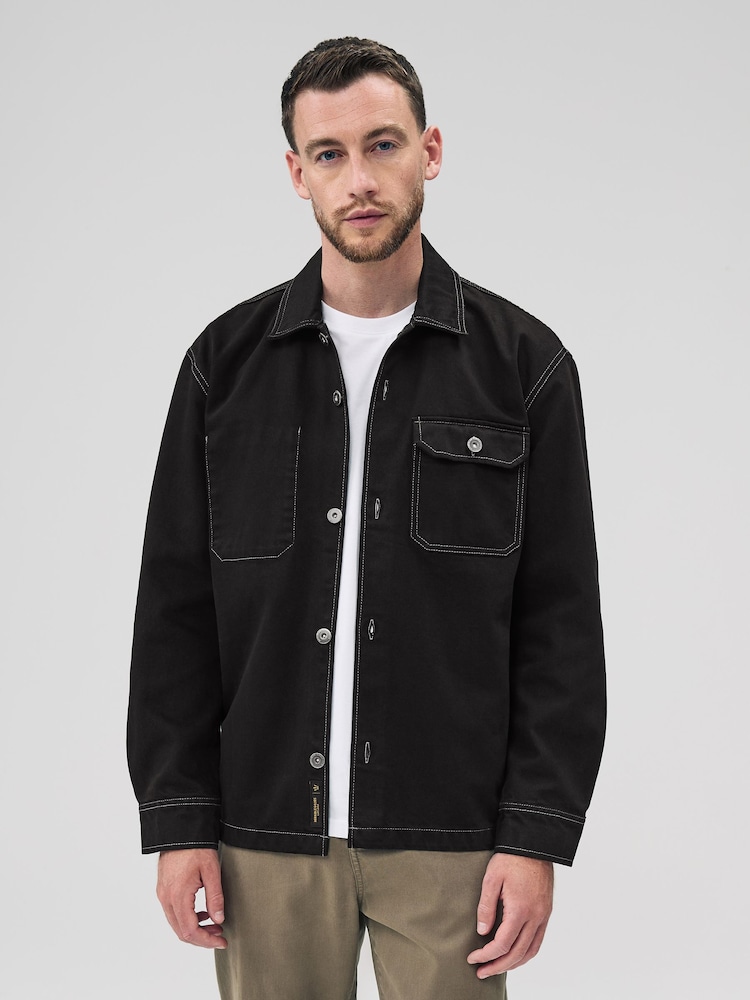 Preto - Canvas Shacket Overshirt - Imagem 1 de 1