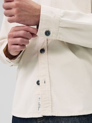 Ecru Twin Pocket Canvas Shacket Overshirt - Image 5 of 8