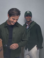 Reiss Khaki Green Adam Linen Four-Pocket Jacket - Image 6 of 7