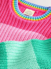 Little Bird by Jools Oliver Pink Colourblock Knitted Jumper - Image 11 of 12