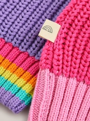 Little Bird by Jools Oliver Pink Colourblock Knitted Jumper - Image 6 of 6