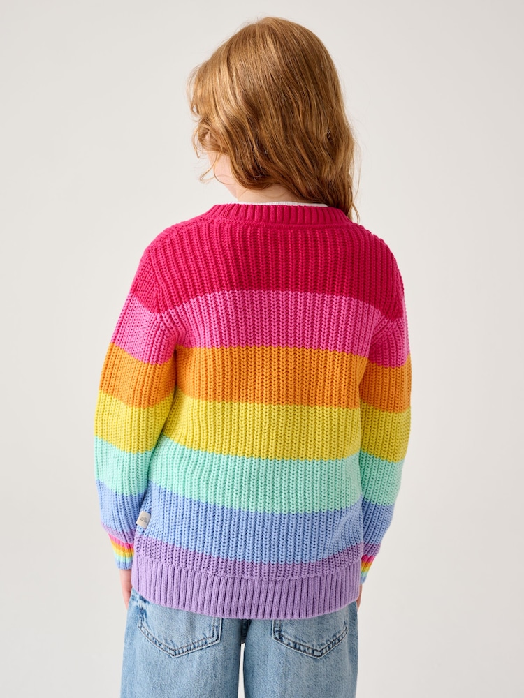 Buy Little Bird by Jools Oliver Pastel Rainbow Stripe Knitted Colourblock  Jumper from Next USA