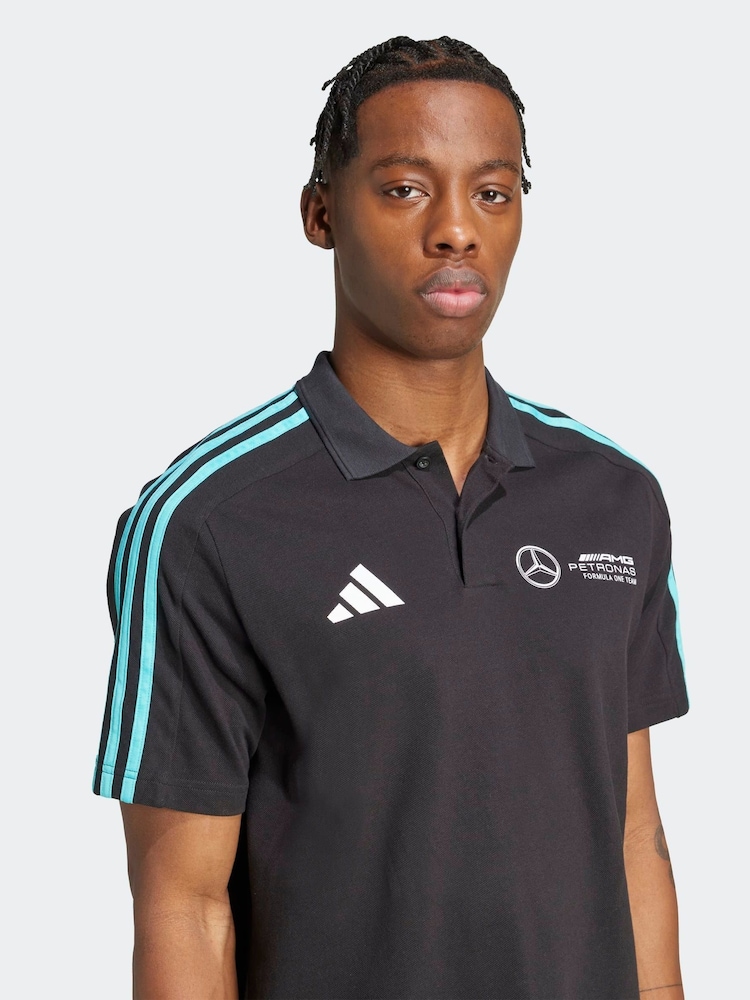 Buy adidas Black Mercedes Petronas Formula One Team Polo Shirt 