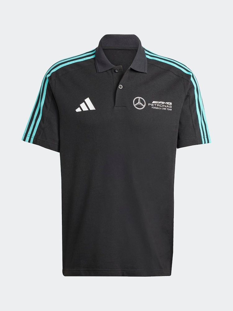 adidas Black Mercedes Petronas Formula One Team Polo Shirt - Image 8 of 8