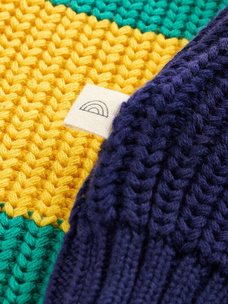 Little Bird by Jools Oliver Multi Rainbow Colourblock Striped Knitted Jumper - Image 7 of 7