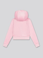 Juicy Couture Baby Pink Girls Mini Diamante Zip Hoodie - Image 2 of 3