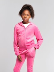 Juicy Couture Light Purple Diamanté Zip Through Hoodie - Image 1 of 7