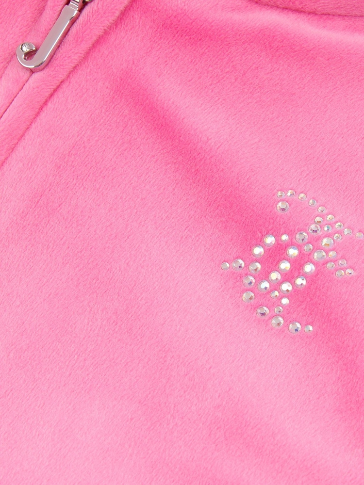 Juicy Couture Light Purple Diamanté Zip Through Hoodie - Image 7 of 7