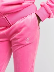 Juicy Couture Purple Girls Diamanté Bootcut Joggers - Image 4 of 7