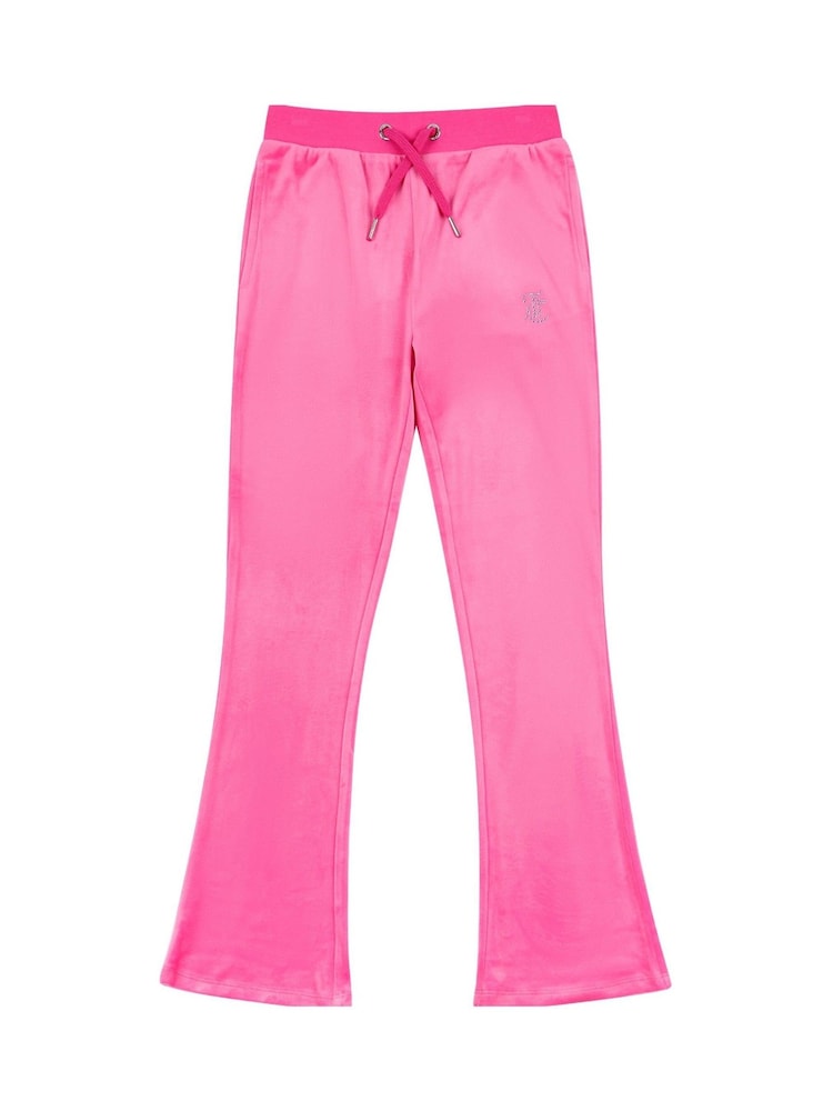 Juicy Couture Purple Girls Diamanté Bootcut Joggers - Image 5 of 7