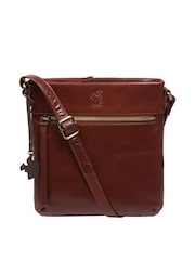 Braun - 'Sable' Leather Cross Body Bag - Bild 2 von 6