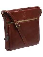 Braun - 'Sable' Leather Cross Body Bag - Bild 3 von 6