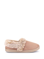 Pavers Cream Warm Lined Memory Foam Slippers - Image 2 of 6
