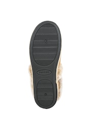 Pavers Brown Warm Lined Memory Foam Slippers - Image 5 of 5