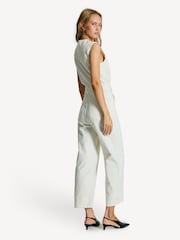 Paige Cirie Ankle Denim White Jumpsuit - Imagen 2 de 7