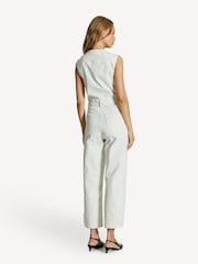Paige Cirie Ankle Denim White Jumpsuit - Imagen 3 de 7