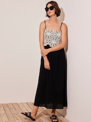 Mint Velvet Black Crochet Maxi Dress - Image 1 of 8
