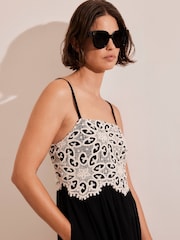 Mint Velvet Black Crochet Maxi Dress - Image 4 of 8