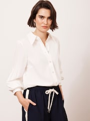 Mint Velvet White Pintuck Detail Shirt - Image 4 of 8