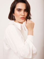 Mint Velvet White Pintuck Detail Shirt - Image 5 of 8