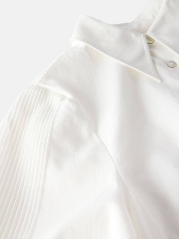 Mint Velvet White Pintuck Detail Shirt - Image 8 of 8